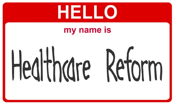 Nazwa reformy systemu opieki zdrowotnej — Zdjęcie stockowe