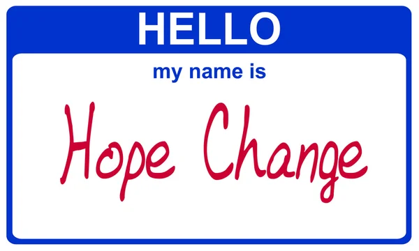 Nome speranza cambiamento — Foto Stock
