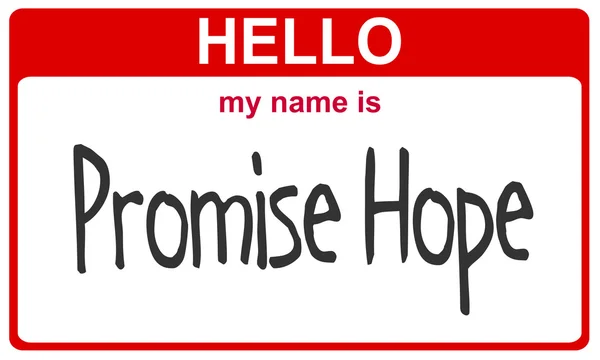 Όνομα υπόσχεση ελπίδα — Φωτογραφία Αρχείου