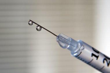 Syringe for insulin clipart