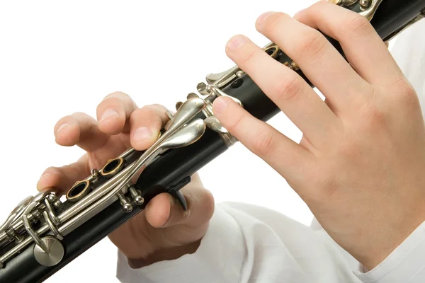 Hráč na klarinet — Stock fotografie