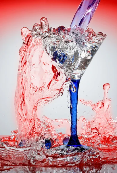 Water en glas — Stockfoto