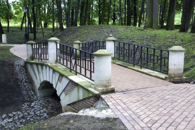 Bridge in park clipart