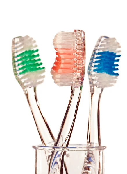 stock image Three toothbrushes