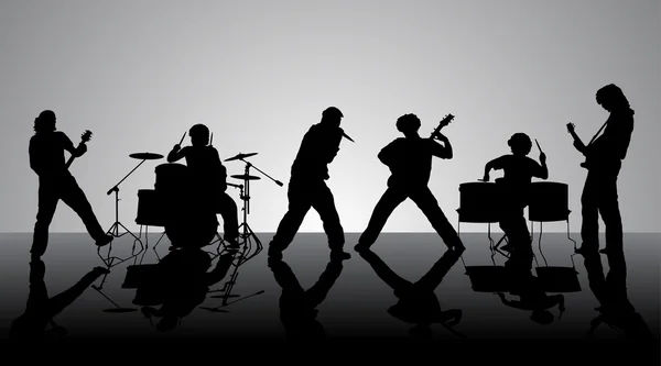 Groupe rock . — Image vectorielle