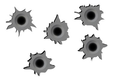 Bullet holes clipart