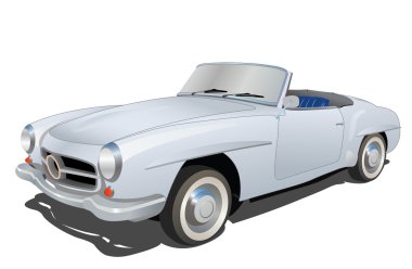 Old roadster clipart