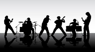 Rock group. clipart