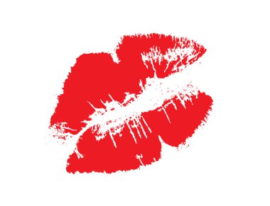 Print of lips clipart