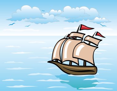 Sailing vessel clipart