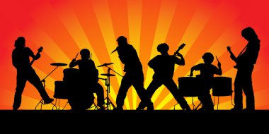 Rock group. clipart