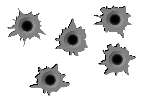 Bullet holes — Stock Vector