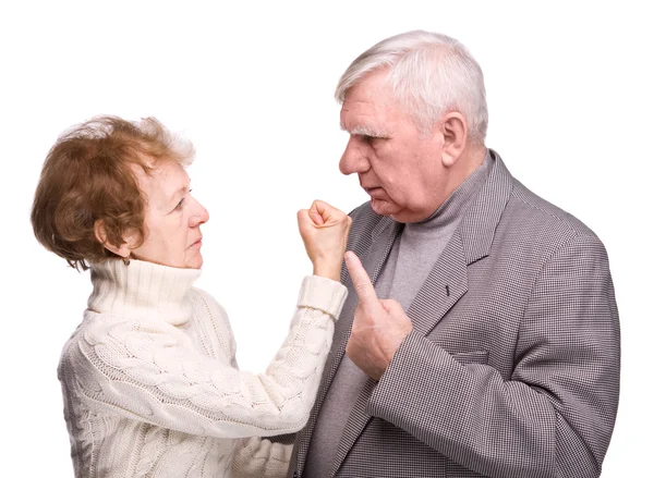 Conflit couple âgé — Photo