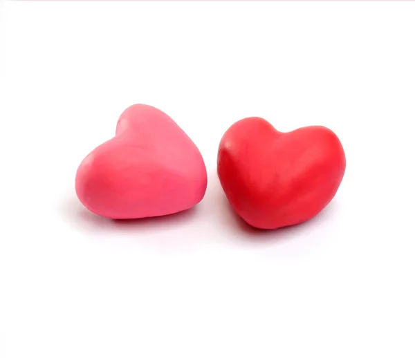 Plasticine hearts — Stock Photo, Image