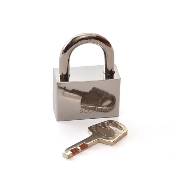 A fechadura e chave — Fotografia de Stock
