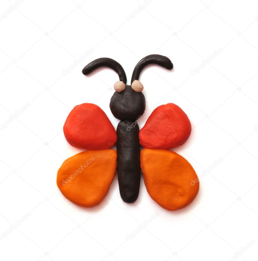 The plasticine butterfly