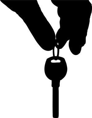 Key in a hand clipart