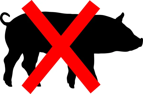 警告猪流感 — 图库矢量图片