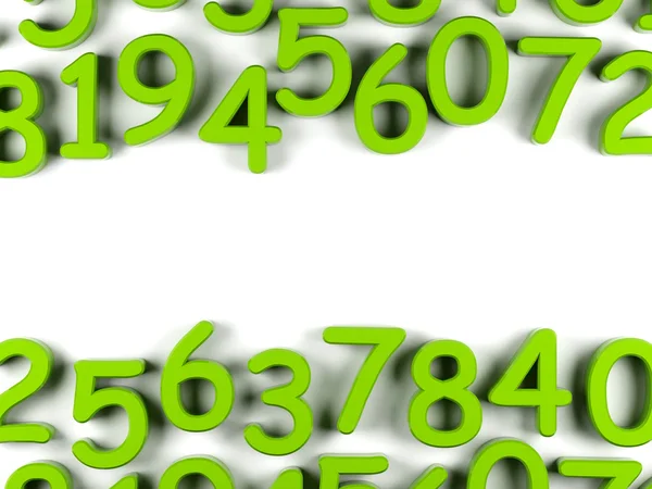 Números verdes fundo — Fotografia de Stock