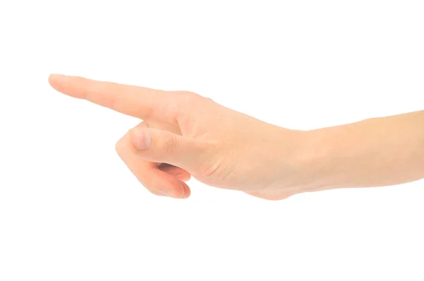 Pointant, touchant ou pressant à la main — Photo