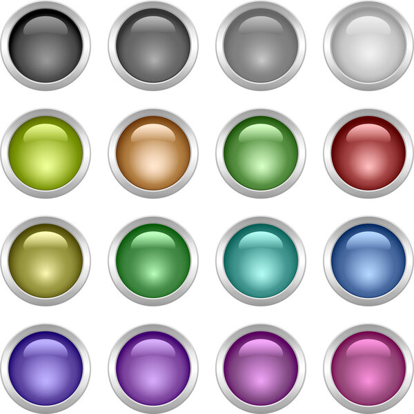 Metallic Round Buttons