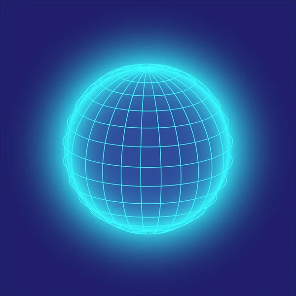 Blue vector globe — Stock Vector