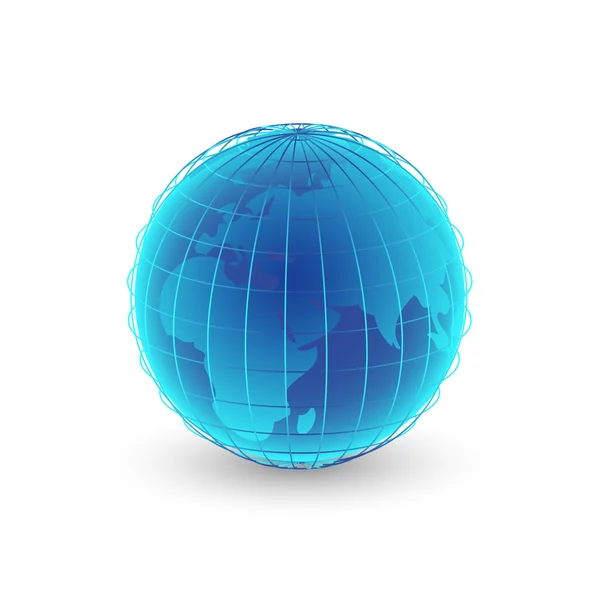 Blå vektor globe — Stock vektor