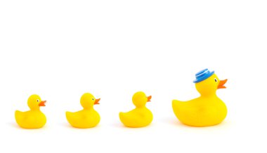 Yellow toy ducks clipart