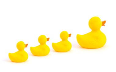 Yellow toy ducks clipart