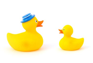 Father and Baby Rubber Ducks clipart