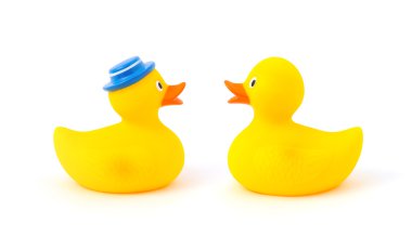 Yellow toy ducks clipart