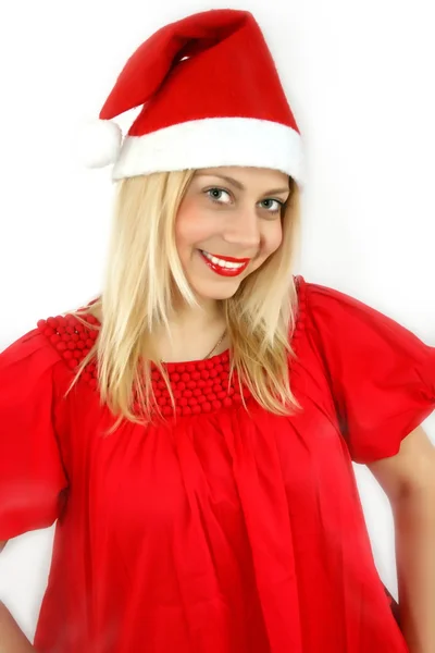 Girl Santa Klaus — Stock Photo, Image