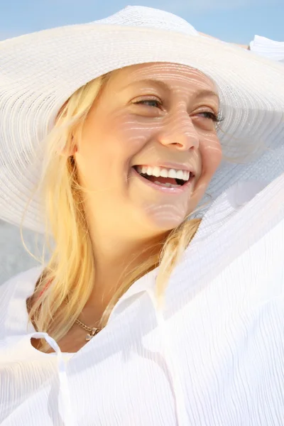 stock image The girl on a beach