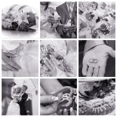 WEDDING COLLAGE clipart