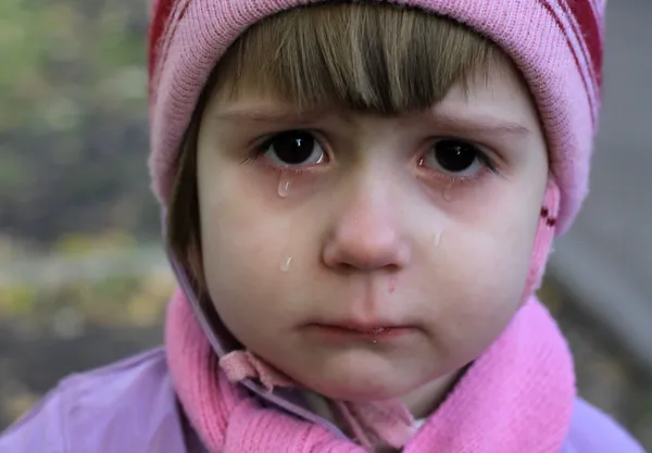 一个小女孩的眼泪 — 图库照片