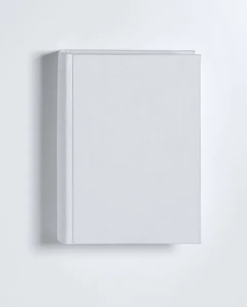 Boek met blanke pagina cover wit — Stockfoto