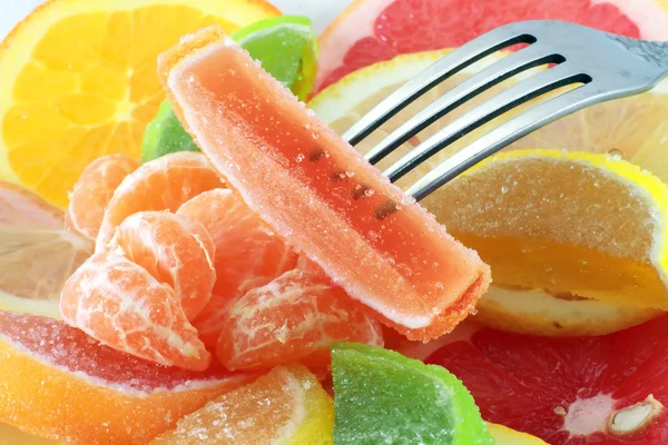 stock image Dessert of citrus and marmalade