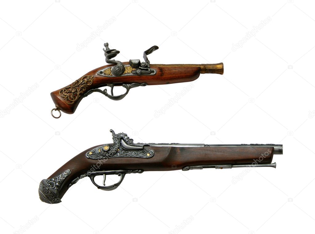 Two ancient pistols