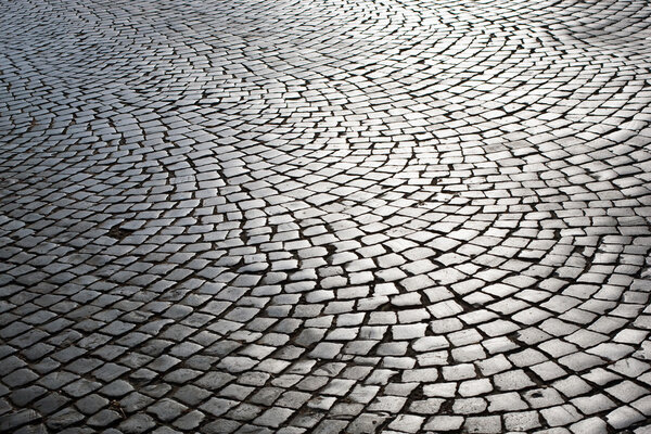 Cobbled road