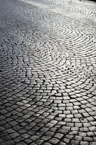 Cobbled road