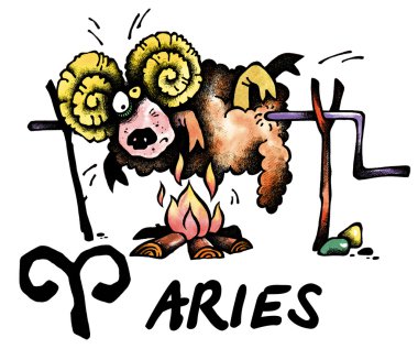 Aries illustration clipart