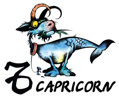 Capricorn illustration clipart