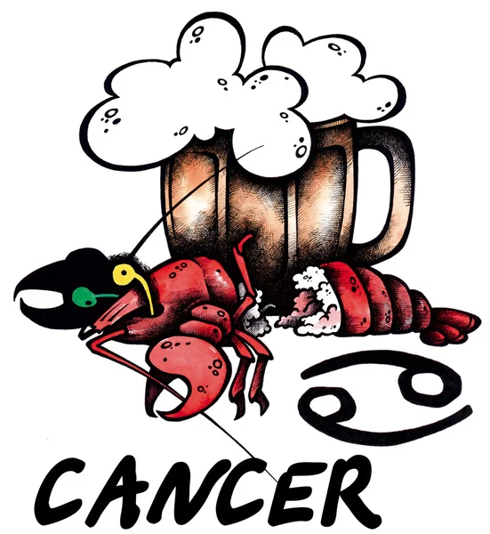 Ilustração do cancro — Fotografia de Stock