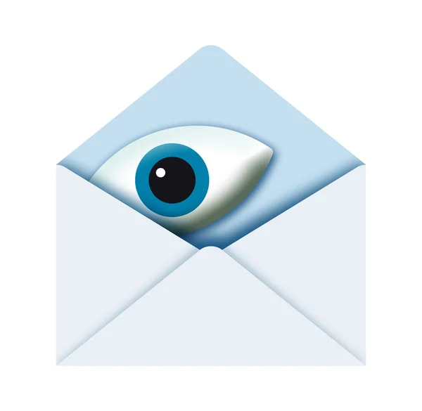 Envelope e olho — Fotografia de Stock