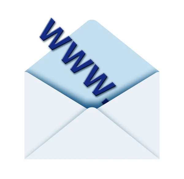 Envelope with www — Stock Photo, Image