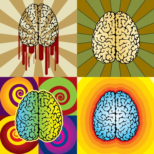 Brain patterns — Stok Vektör