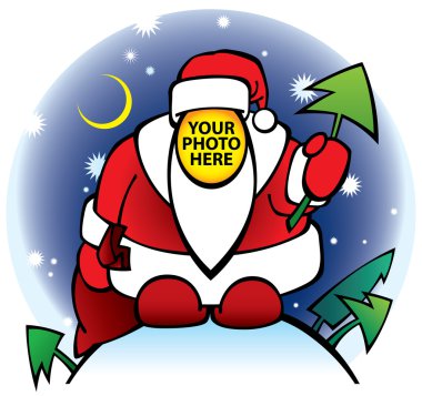 Put your face instead santa clipart