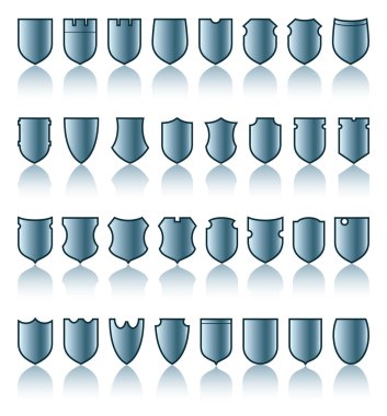 Shield patterns clipart
