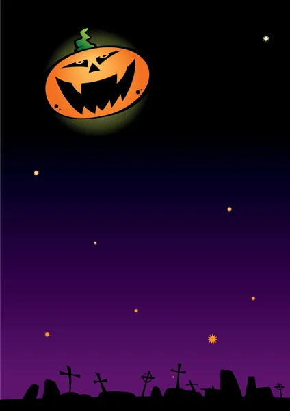 Halloween pumpkinmoon — Stock Vector