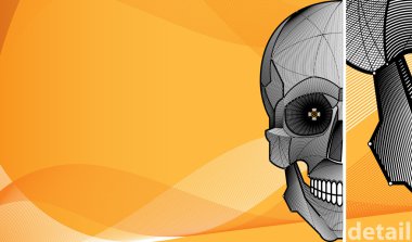 Background with skull clipart